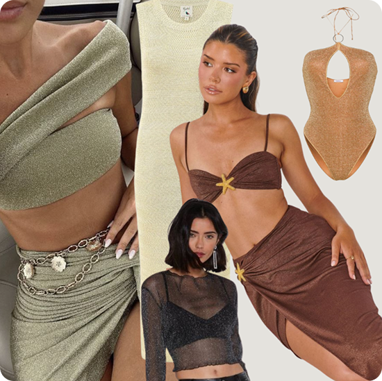 Aplicaciones de hilos metalizados en moda y accesorios
